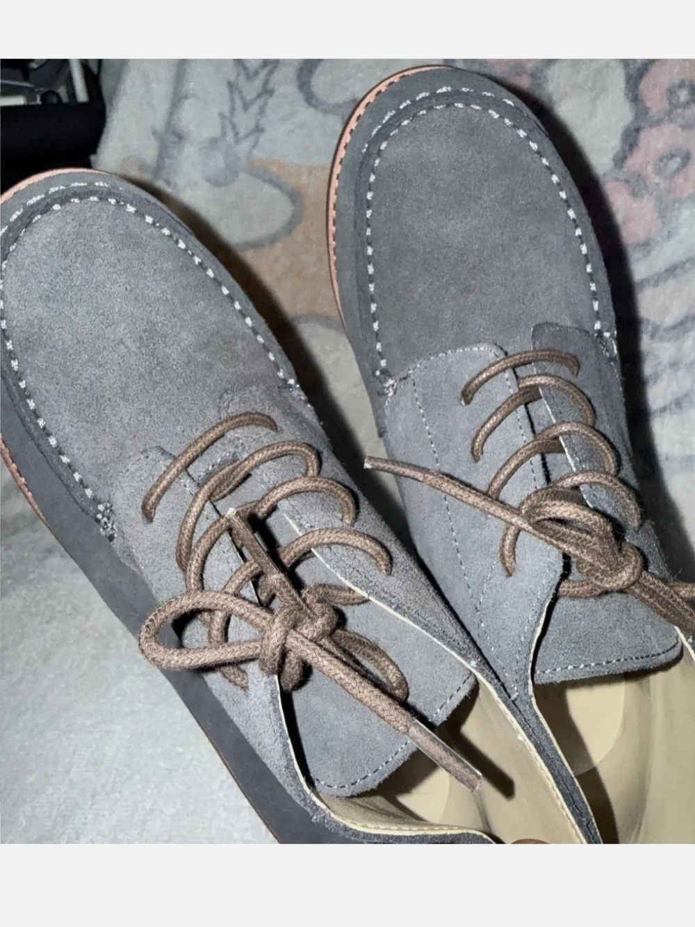 Janie And Jack Boot Boy size 4 Leather Suede Lace Up Ankle Shoes
